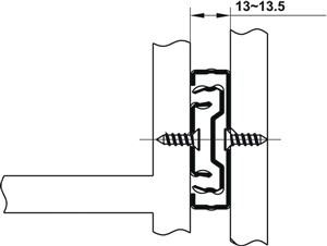 Ray Bi Không Giảm Chấn 250mm Hafele 494.02.460