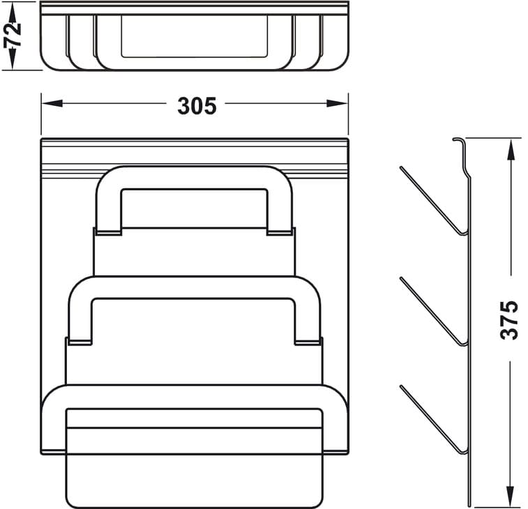 Kệ treo nắp đậy Hafele 523.00.350