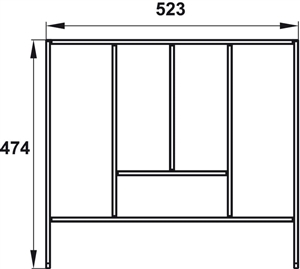 Bộ khay chia ngăn kéo Hafele 552.52.307 (nhôm, xám đậm)