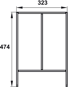 Bộ khay chia ngăn kéo Hafele 552.52.803 (nhôm, trắng mờ)