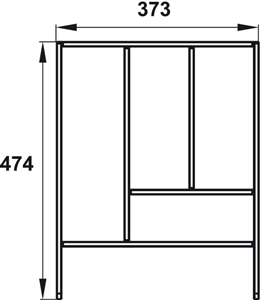 Bộ khay chia ngăn kéo Hafele 552.52.804 (nhôm, trắng mờ)