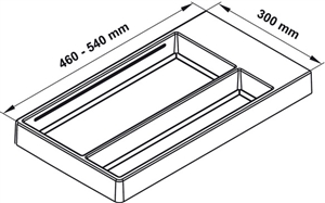 Khay chia đa năng Hafele 556.70.140 (SEPARADO, hiệu ứng inox)