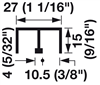 Ray dẫn hướng đôi, bên trên, bắt vít, Mã số 415.10.805