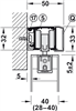 Bộ các thành phần, Slido D-Line11 120I, bộ phụ kiện không có ray trượt, Mã số 941.25.047