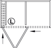 Cửa trượt xếp bằng gỗ, HAWA Folding Concepta 25, bộ, bản lề với cơ chế đóng giảm chấn, Mã số 408.31.010