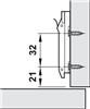 Bas đế, Häfele Duomatic SM, hợp kim kẽm, kèm vít ván dăm, Mã số 329.67.040