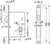 Thân khoá, Cho cửa trượt, có móc khóa, Startec, phòng tắm/nhà vệ sinh, Mã số 911.26.523