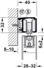 Bộ các thành phần, Slido D-Line11 120I, bộ phụ kiện không có ray trượt, Mã số 941.25.047