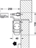 Thiết bị đóng cửa tự động lắp nổi, DCL15, không có chức năng giữ cửa, Mã số 931.84.629