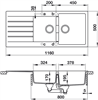 Chậu bếp, Häfele Granite Antonius HS-GDD11650, Mã số 570.35.570