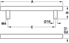 Tay nắm tủ, tay nắm có đế, tròn, có 2 đế, Mã số 155.01.401