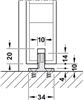 Bộ các thành phần, cho Cửa trong nhà, Bộ phụ kiện cho 1 cửa, HAWA-Junior 80, Mã số 940.80.001