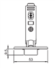 Bản lề âm, Häfele Metalla SM 95° mini, gắn trùm ngoài, Mã số 311.04.440