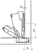 Bản lề âm, giảm chấn, Metalla SM 165°, Mã số 315.28.751