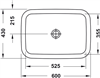 Bồn, Bán âm, Durastyle, Mã số 588.45.202