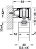 Bộ các thành phần, Slido D-Line11 120C, bộ phụ kiện không có ray trượt, Mã số 941.02.047