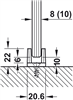 Phụ kiện cửa trượt, Cho Häfele Slido Classic 120-N, bộ phụ kiện không bao gồm ray trượt, Mã số 941.25.124