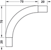 Thanh treo quần áo, Ova 30 x 15 mm, Mã số 801.21.833