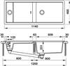 Chậu bếp, Häfele Work Station Granite HS-GDD11446 D-150, Mã số 570.35.340