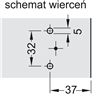 Tấm gắn chữ thập, Häfele Metalla SM Combi, Mã số 311.71.540