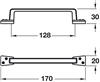 Tay nắm tủ, Hợp kim kẽm, lõi bắt vít 128 mm, Mã số 107.03.115