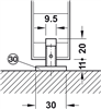 Bộ các thành phần, Slido D-Line11 120I, bộ phụ kiện không có ray trượt, Mã số 941.25.045