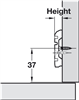 Đế bản lề, Inox, Mã số 315.98.570