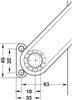 Tay nâng, Bas Häfele H 1.5 lắp phía trước cho cánh tủ, hoàn toàn bằng nhựa, bộ 1 chiếc, Mã số 372.39.800