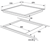 Bếp từ, 4 vùng nấu từ, điều khiển cảm ứng trượt, 576 mm, Mã số 535.02.040
