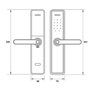Khóa điện tử Hafele DL7600 912.20.230 (đen mờ)