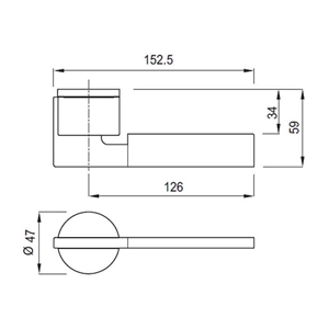 Tay nắm gạt Hafele 901.78.285