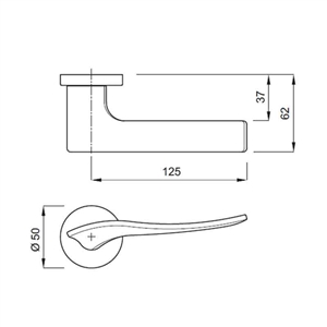 Tay nắm gạt Hafele 901.78.292