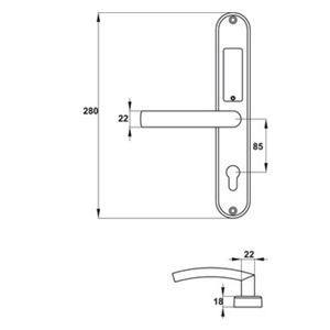 Khóa điện tử Hafele EL6500-TCS 912.05.970
