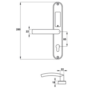 Khóa điện tử Hafele EL6500-TCS 912.20.120