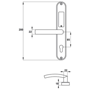 Khóa điện tử Hafele EL6500-TCS 912.20.122