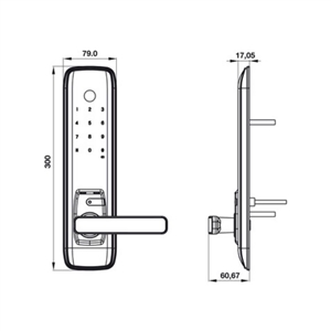 Khóa điện tử Hafele EL7800-TCS 912.05.763
