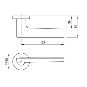 Tay nắm gạt Hafele 901.78.154