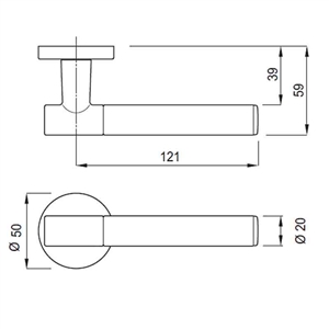 Tay nắm gạt Hafele 901.78.284