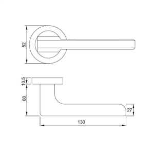 Tay nắm gạt cửa vệ sinh Hafele 901.98.042