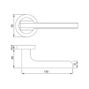 Tay nắm gạt Hafele 901.99.553