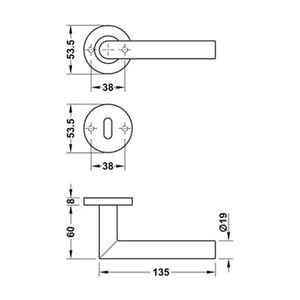 Tay nắm gạt Hafele 903.92.556