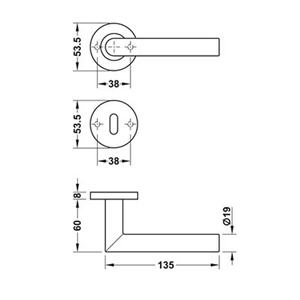 Tay nắm gạt Hafele 903.92.558