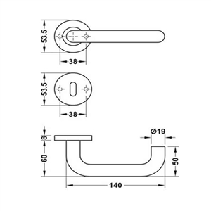 Tay nắm gạt Hafele 903.92.585