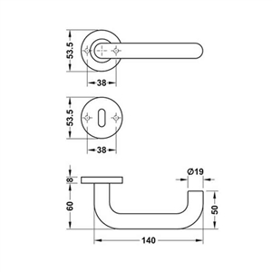 Tay nắm gạt Hafele 903.92.586