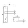 Tay nắm gạt Hafele 903.99.302