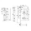 Thân khóa cho phòng tắm CC 78mm, inox mờ  Hafele 911.02.157