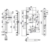 Thân khóa con lăn inox mờ Hafele 911.24.032