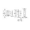 Chốt bật con lăn inox mờ Hafele 911.24.042