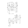 Thân khóa con lăn inox mờ Hafele 911.24.068