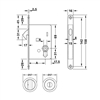 Thân khóa cho cửa trượt inox mờ Hafele 911.26.523